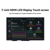 FYSETC 7-inch HDMI Display 5-Point Capacitive Touch Screen Supports Raspberry Pi OS / Ubuntu
